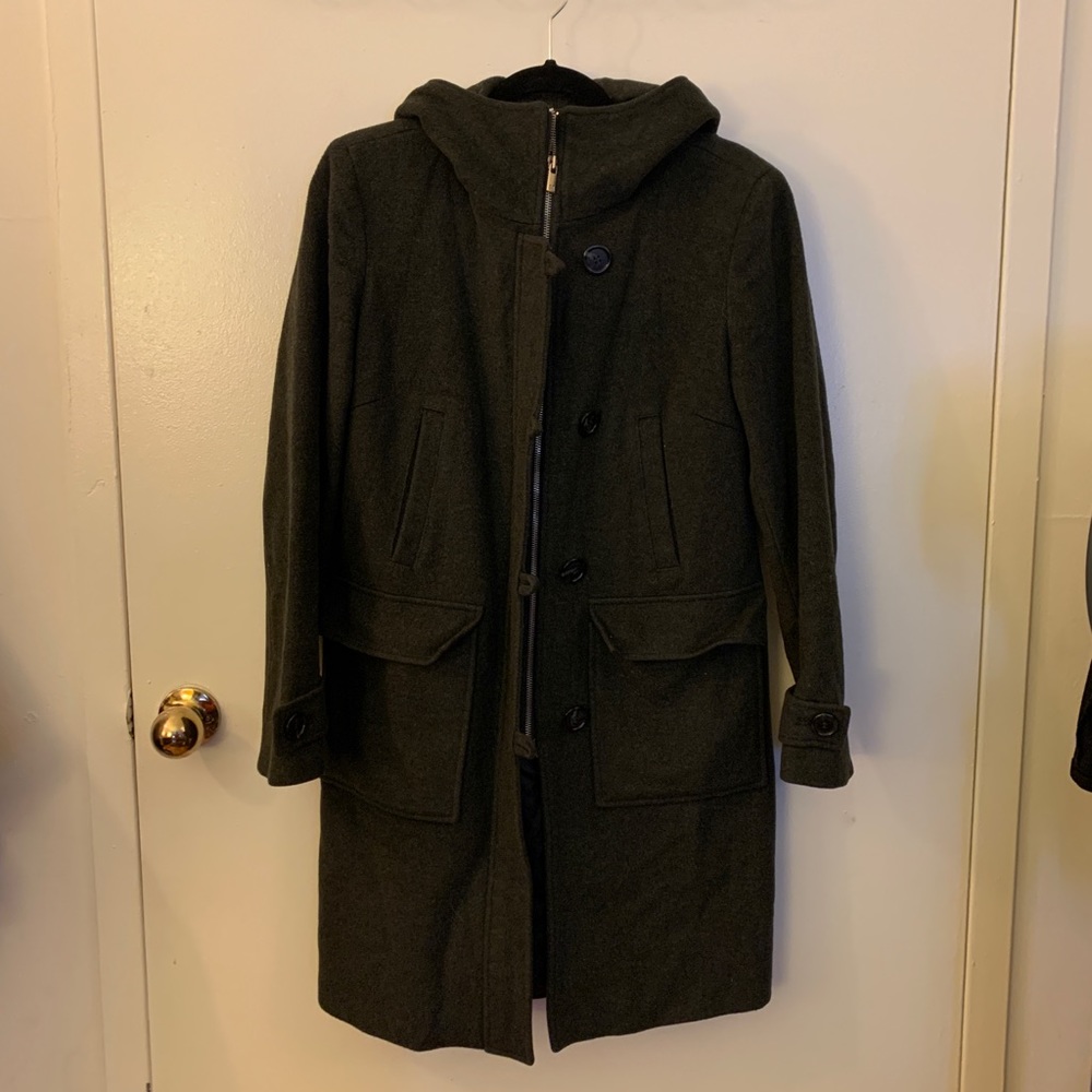 Michael Kors green wool winter jacket